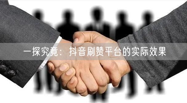 一探究竟:抖音刷赞平台的实际效果
