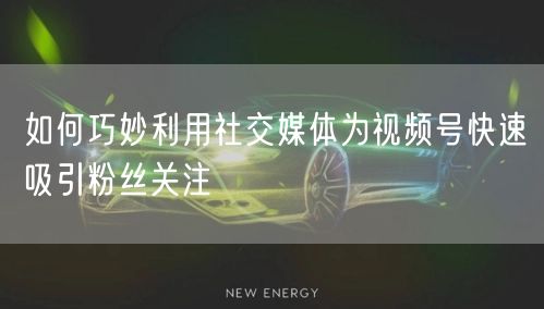 如何巧妙利用社交媒体为视频号快速吸引粉丝关注