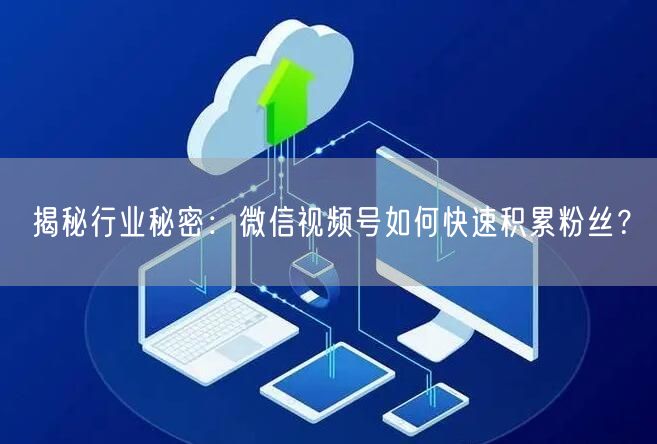揭秘行业秘密：微信视频号如何快速积累粉丝？